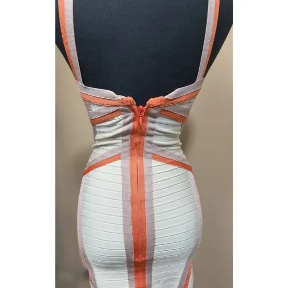 Authentic Herve Leger Sexy Bandage Dress Stretch Cocktail Sz SMALL Orig $1790 - Picture 4 of 6